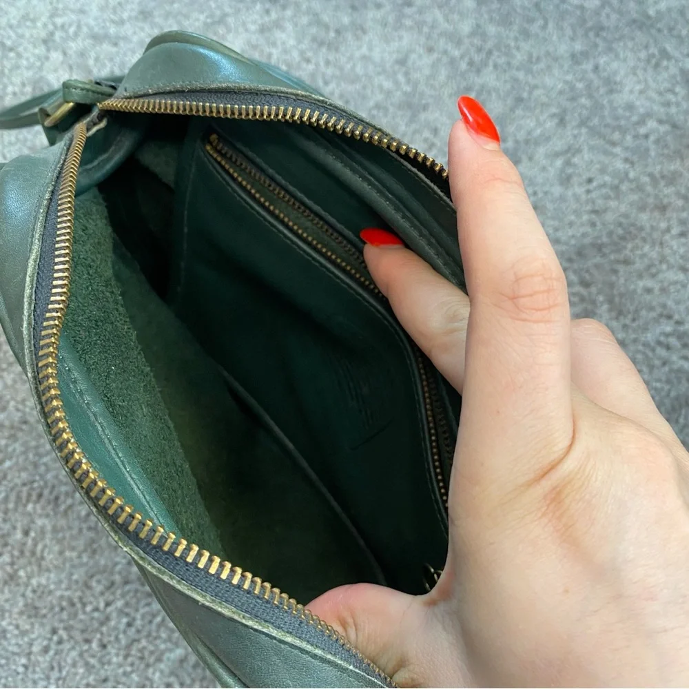 Vintage Coach Leatherwear 0615-134 Green Leather Crossbody Shoulder Bag - Picture 2 of 10